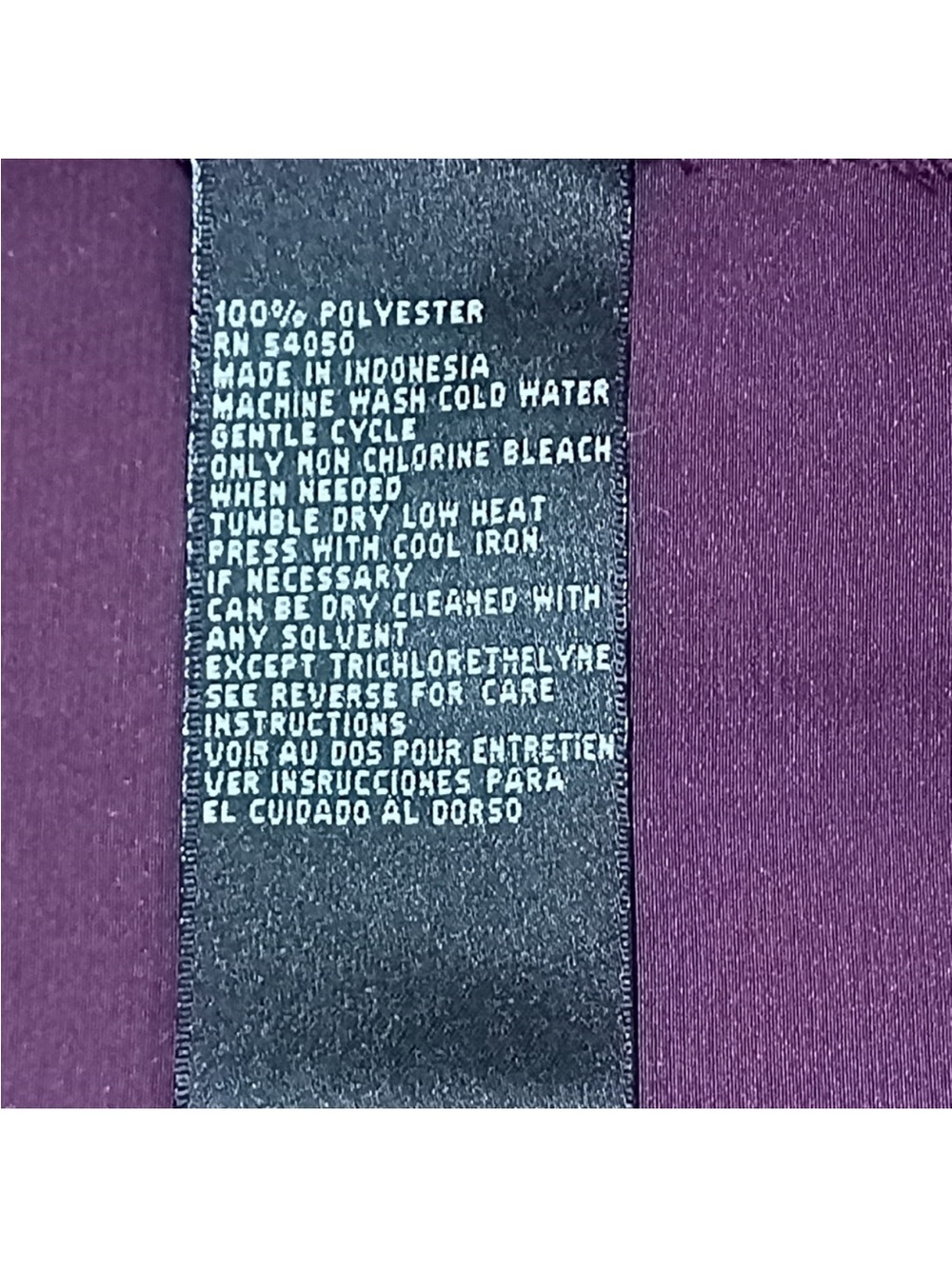 Kasper Deep Purple Ruffle-Front Blouse - Picture 7 of 7